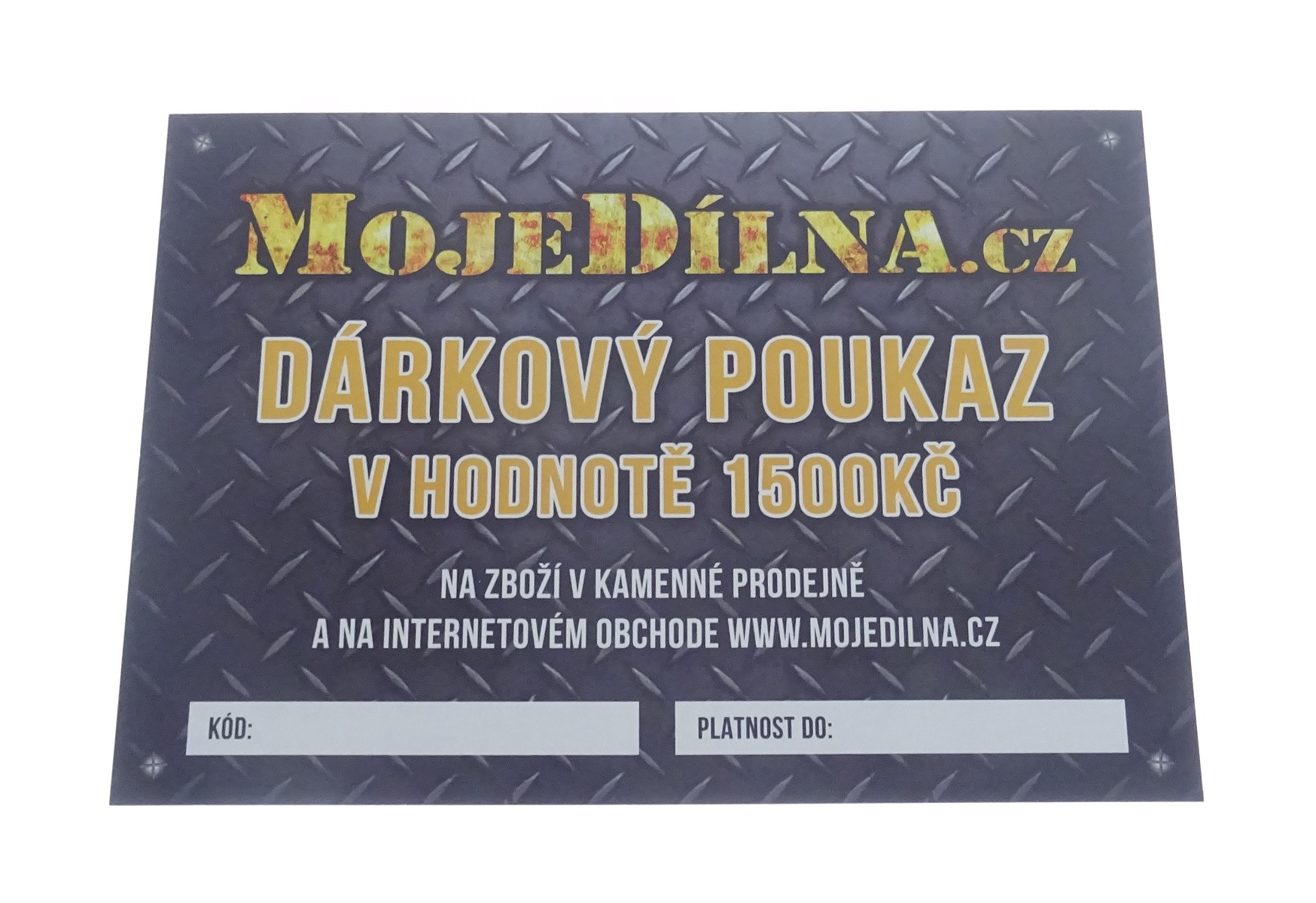 MDtools Dárkový poukaz MojeDílna.cz v hodnotě 1500 Kč - tištěný Varianta: Tištěný