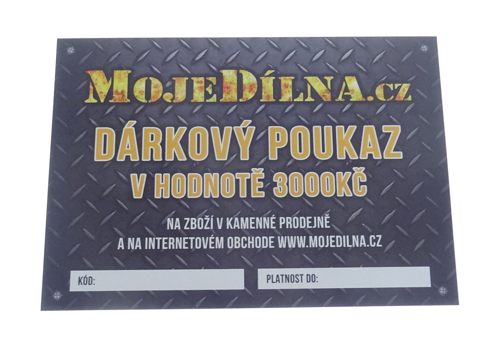 MDtools Dárkový poukaz MojeDílna.cz v hodnotě 3000 Kč - tištěný Varianta: Tištěný
