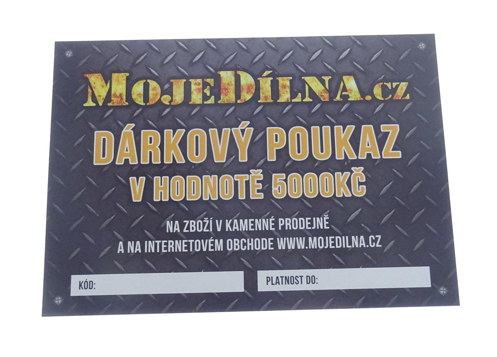 MDtools Dárkový poukaz MojeDílna.cz v hodnotě 5000 Kč Varianta: Tištěný