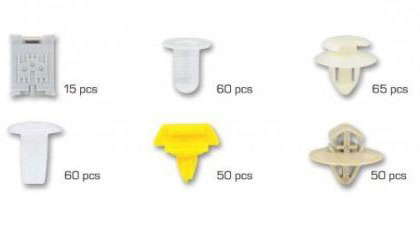 Příchytky čalounění pro interiér vozu Renault, sada 300 ks - ASTA