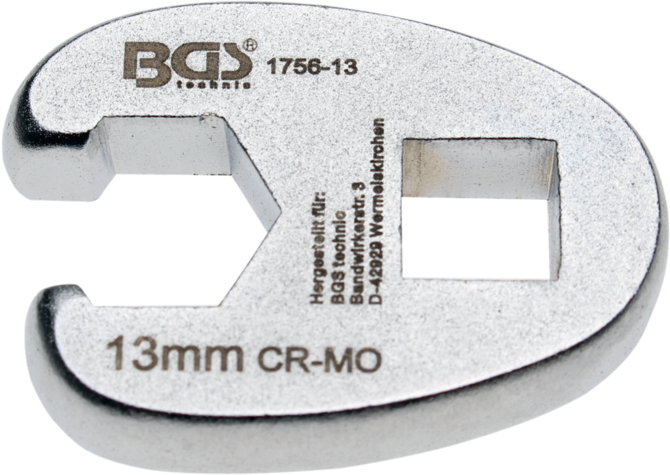 BGS technic Klíč plochý otevřený 3/8", 19 mm - BGS 1756-19 Velikost: 13 mm