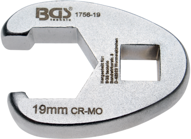 BGS technic Klíč plochý otevřený 3/8", 19 mm - BGS 1756-19 Velikost: 19 mm