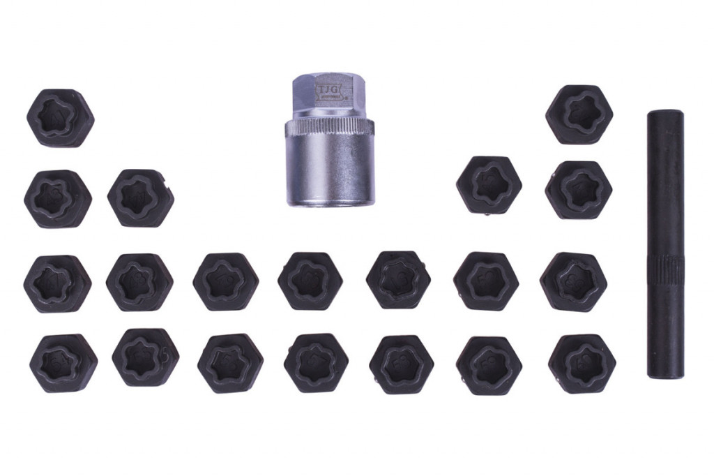 ASTA A-80040 Hlavice na bezpečnostní šrouby kol BMW 1/2", sada 22 ks