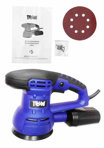 Excentrická bruska 430 W, průměr 125 mm, s odsáváním – TUSON 130053