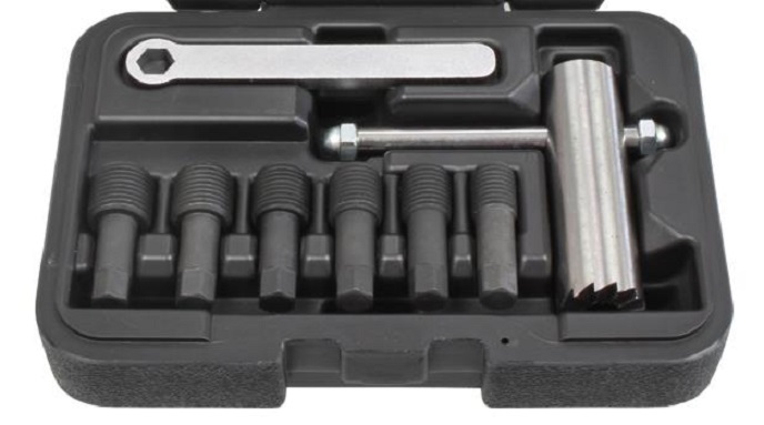 Přípravky na opravu sedla výpustné zátky olejové vany, M12x1,5 - M17x1,5, sada 8 kusů