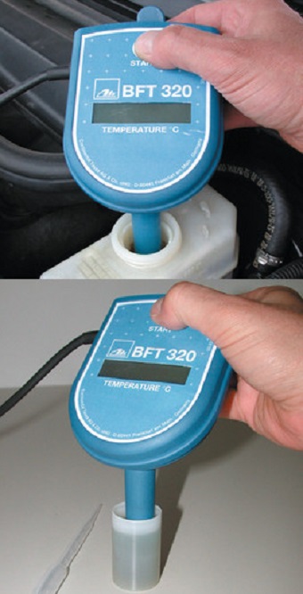 Tester brzdové kapaliny DOT 3, DOT 4 a DOT 5.1, připojení na 12V - ATE BFT 320