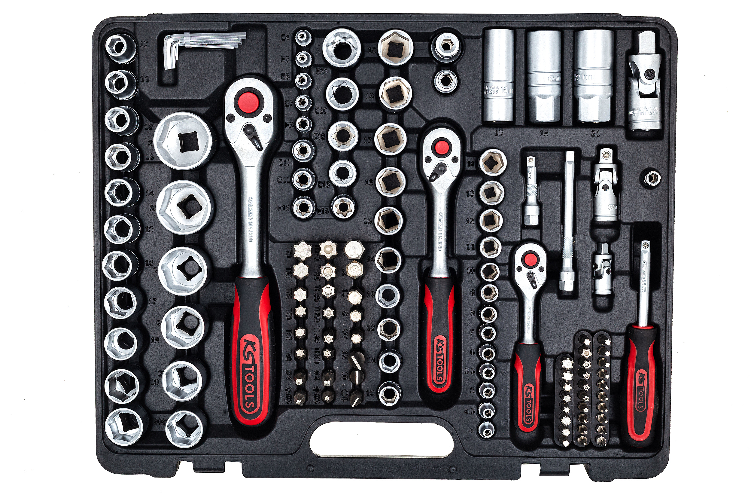 Gola sada 1/4”, 3/8” a 1/2”, 179 kusů - KS TOOLS 917.0779