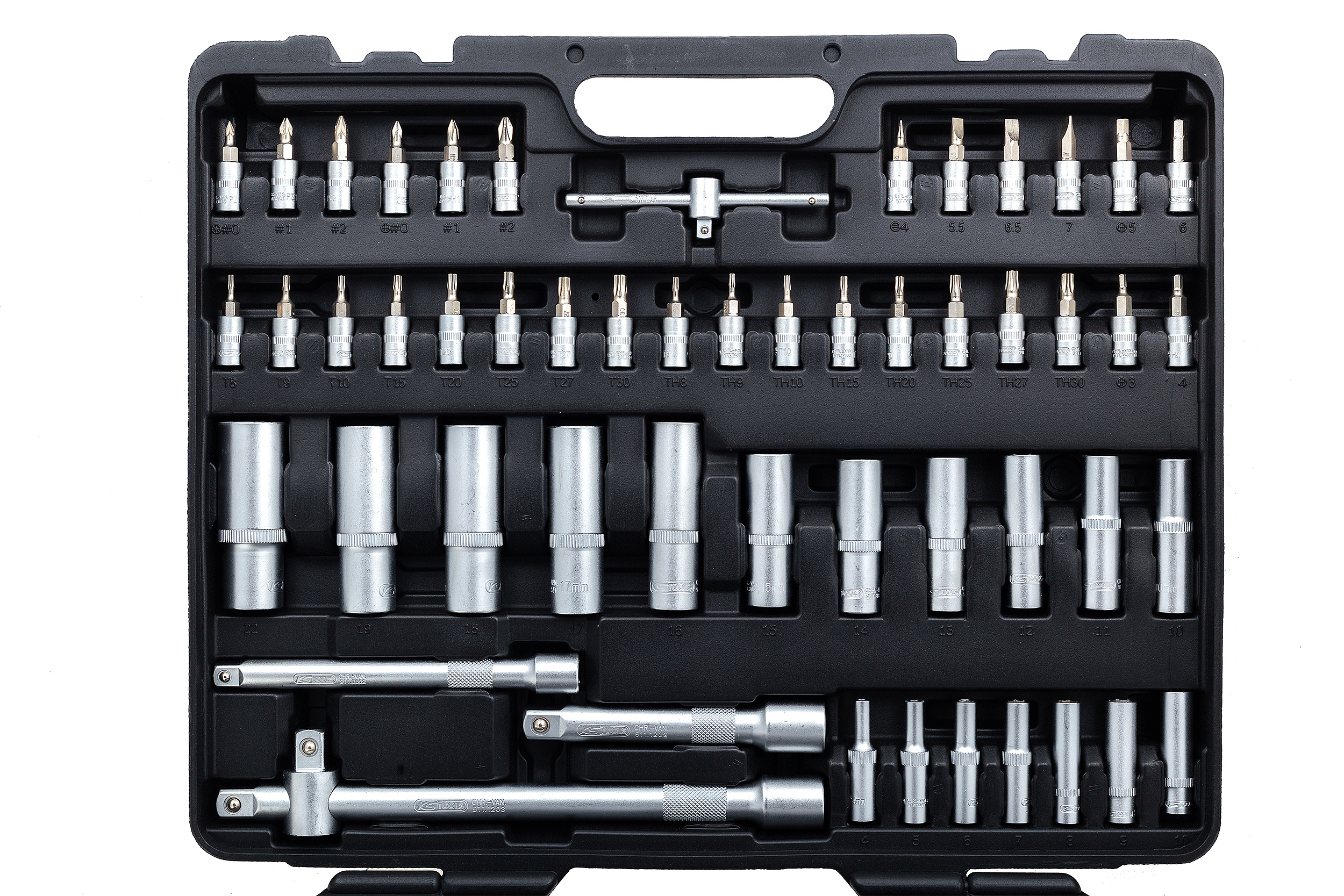 Gola sada 1/4”, 3/8” a 1/2”, 179 kusů - KS TOOLS 917.0779