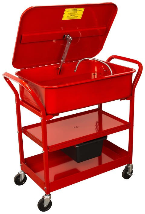 Torin BIG RED Pojízdný mycí stůl, objem 75 litrů, pro čištění dílů