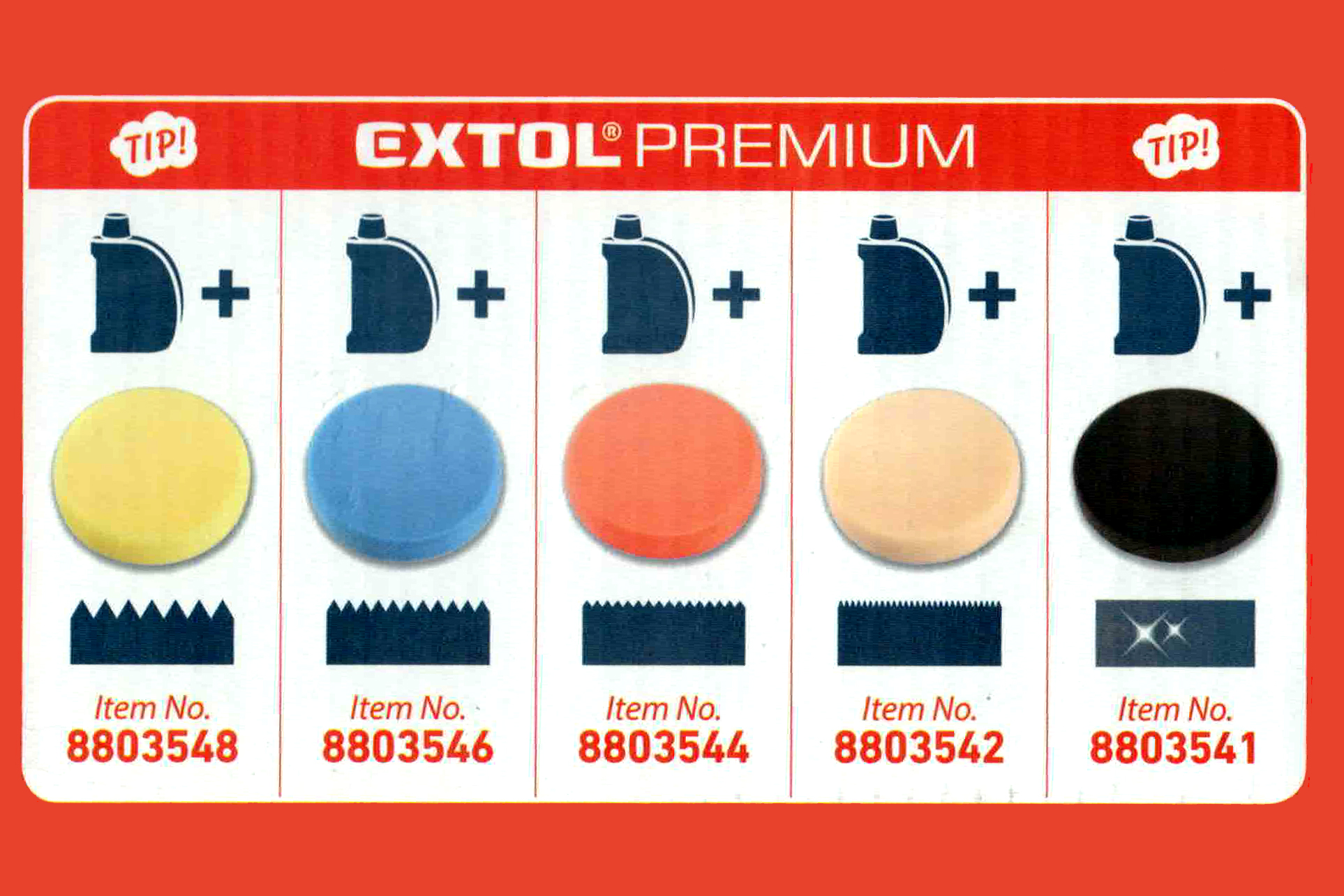 Kotouč lešticí pěnový T40 oranžový, 150 x 30 mm, suchý zip – EXTOL PREMIUM EX8803544