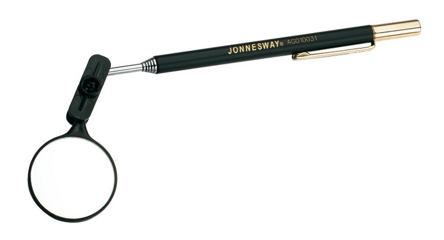Zrcátko inspekční, teleskopické, 210 - 725 mm, s magnetem - JONNESWAY AG010031