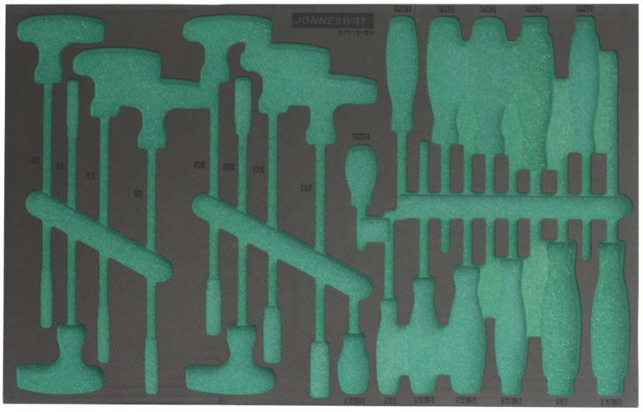 Pěnová vložka prázdná, pro modul sady ručního nářadí JONNESWAY D71121SV