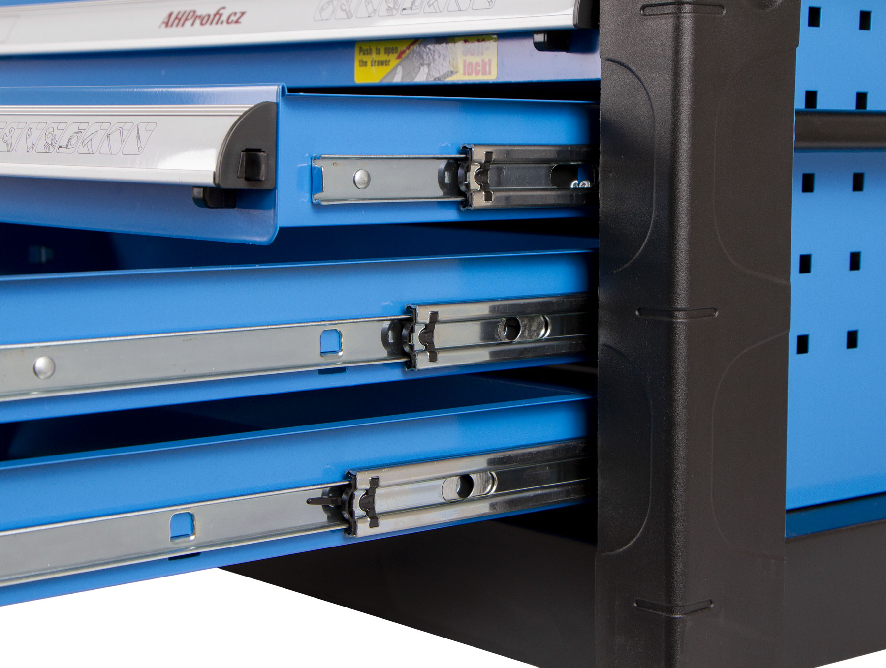 Přenosná skříňka na nářadí 690 x 460 x 405 mm,  4 zásuvky, nevybavená