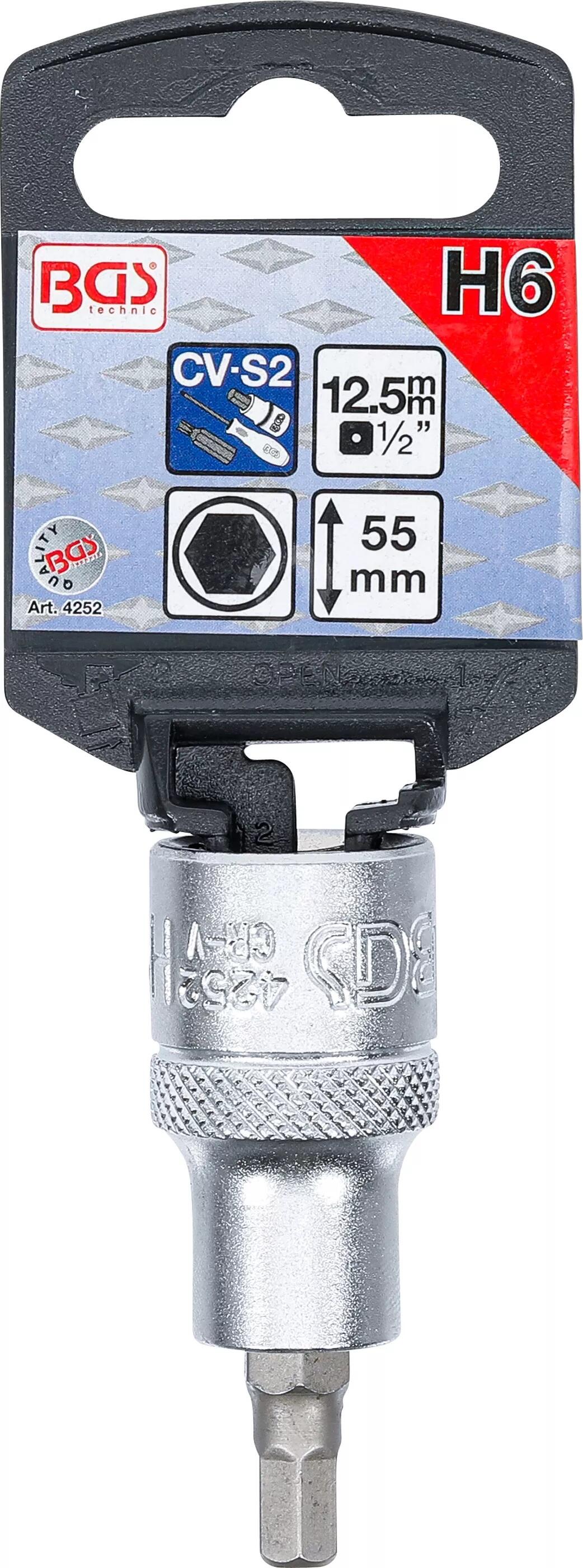 BGS technic Hlavice zástrčná 1/2" Imbus H6 - BGS 4252 (obrázek 3)