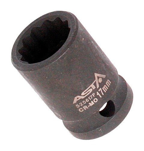 Hlavice nástrčná úderová 1/2" 27 mm, 12hranná - ASTA Velikost: 17 mm