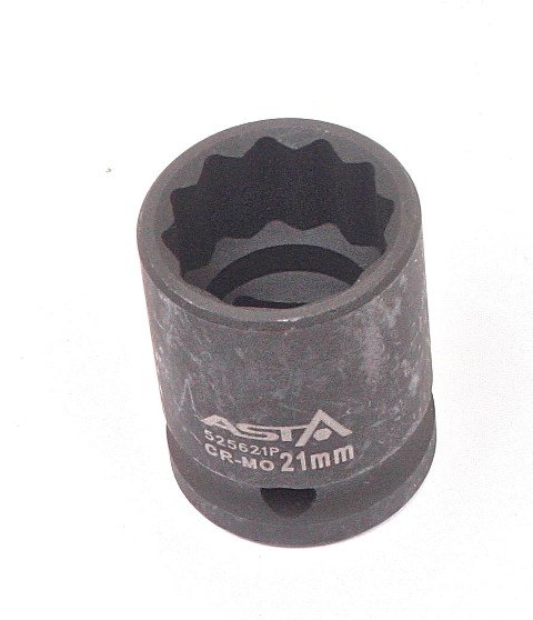 Hlavice nástrčná úderová 1/2" 18 mm, 12hranná - ASTA Velikost: 21 mm