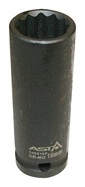 Hlavice nástrčná úderová 1/2" 32 mm, 12hranná, prodloužená 78 mm - ASTA Velikost: 17 mm