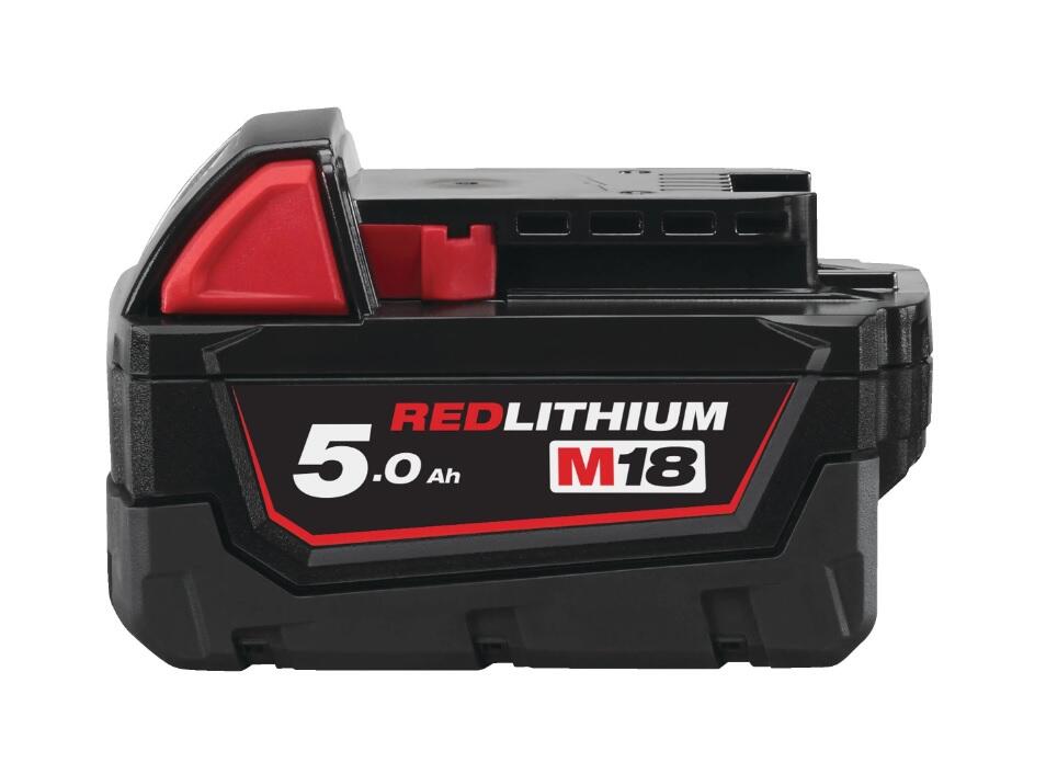 Baterie - akumulátor 5.0 Ah Li-Ion M18 Redlithium, pro aku nářadí - Milwaukee M18 B5