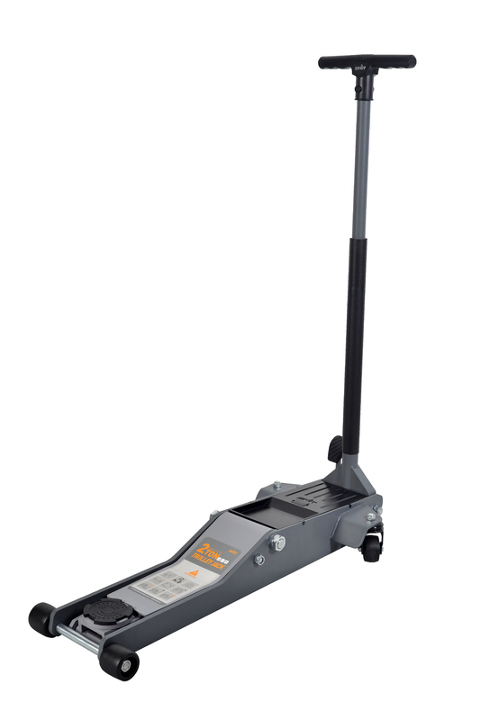 Hydraulický zdvihák pojazdný 2t, nízkoprofilový s dvojitou pumpou a pedálom, 75 - 530 mm