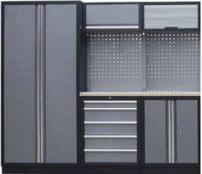 Sestava dílenského nábytku Procarosa PROFI S-I dřevěná deska