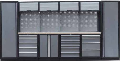 Sestava dílenského nábytku Procarosa PROFI L-I Pracovní deska: dřevěná