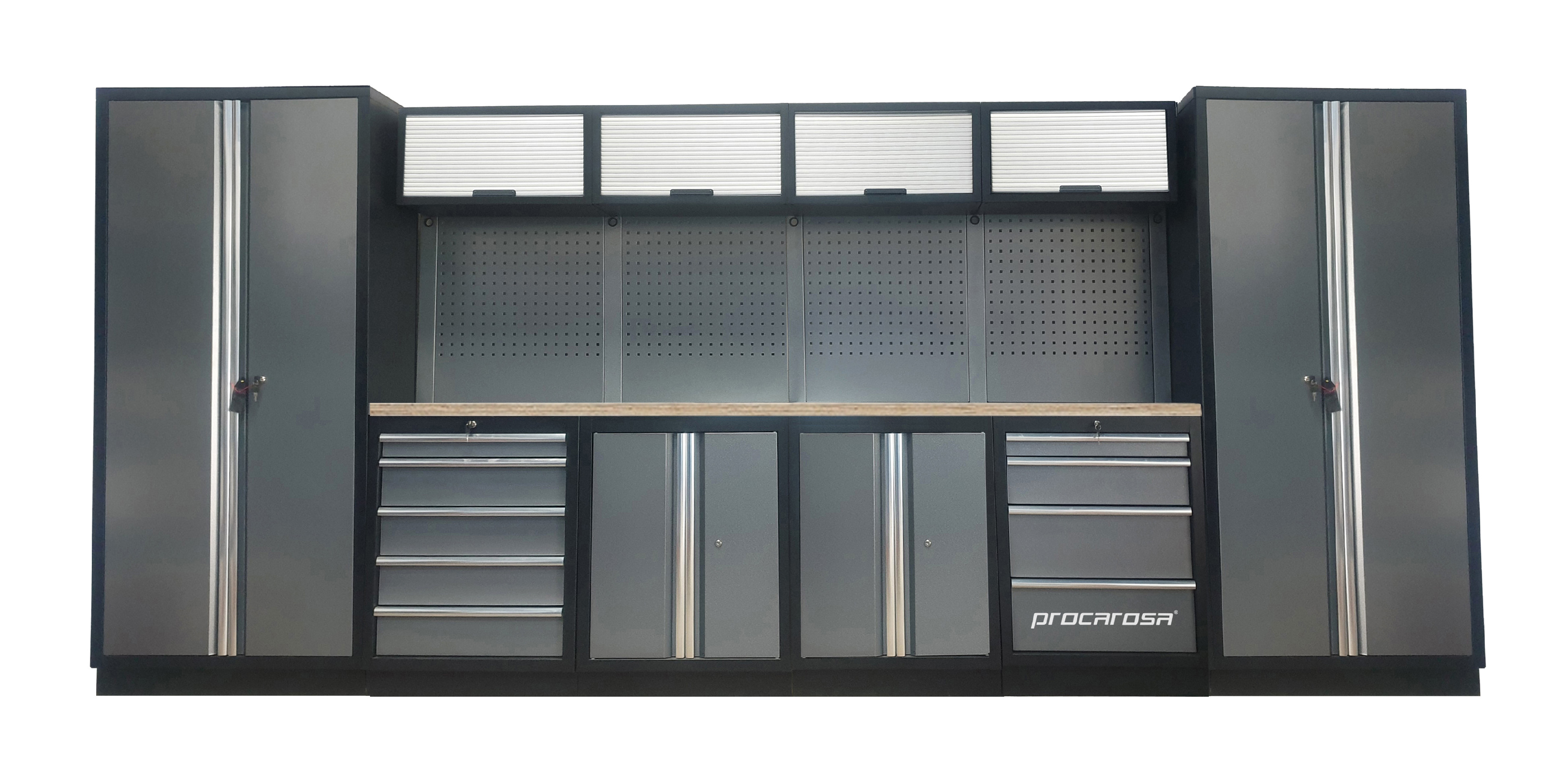 Sestava dílenského nábytku Procarosa PROFESSIONAL XXL-1 Pracovní deska: dřevěná