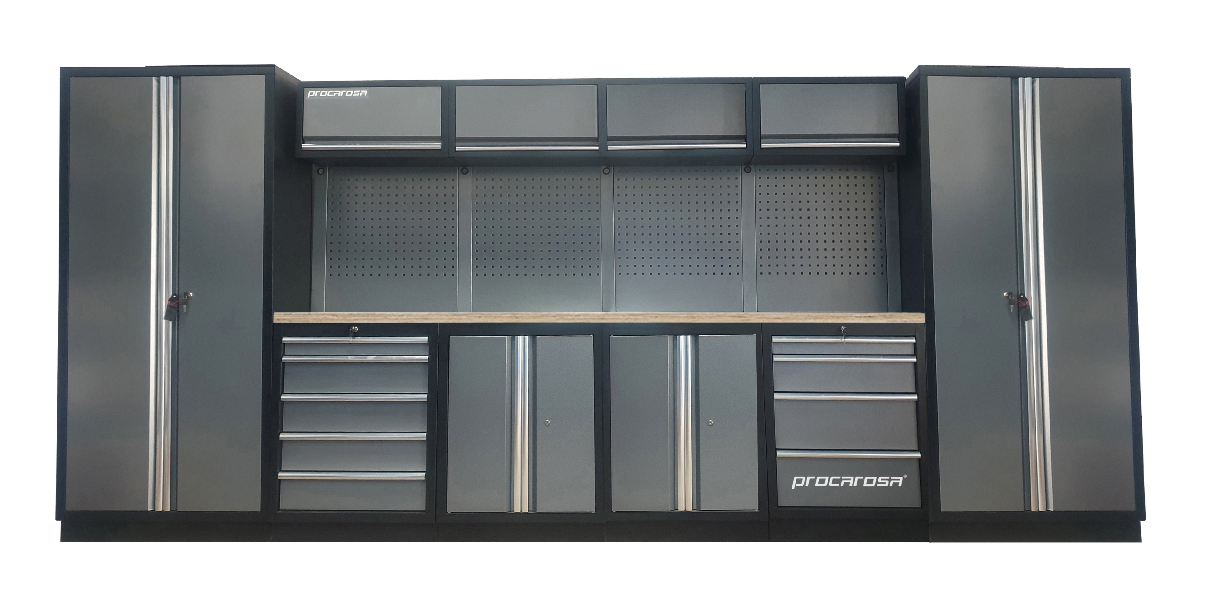 Sestava dílenského nábytku Procarosa PROFESSIONAL XXL-3 Pracovní deska: dřevěná