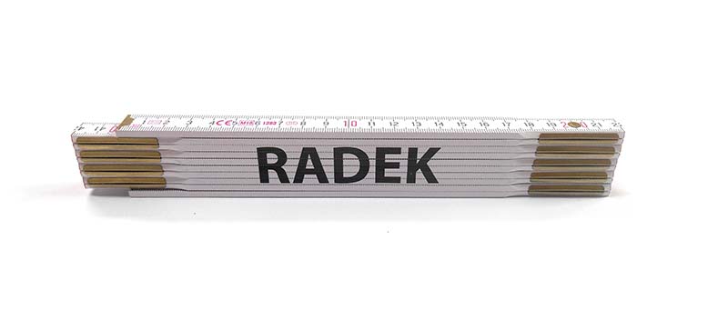 MAGG Skladací metr PAVEL, 2 m Jméno na metru: RADEK