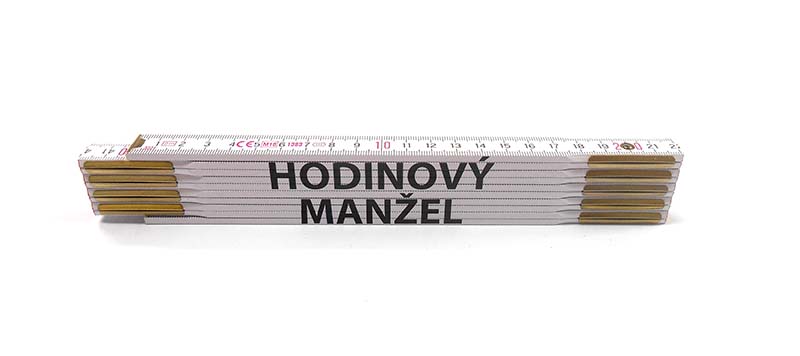 MAGG Skladací metr PAVEL, 2 m Jméno na metru: HODINOVÝ MANŽEL