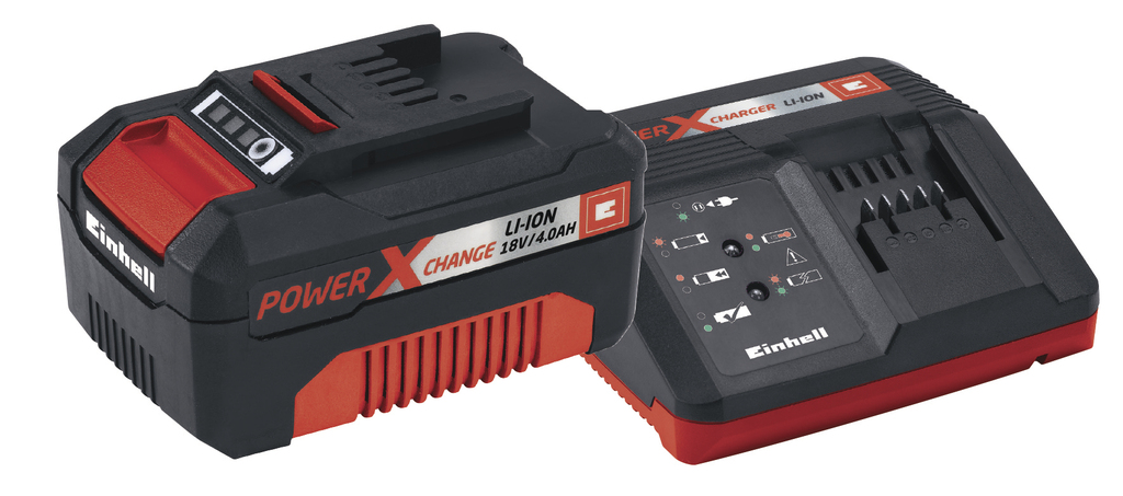 Startovací sada Power X-Change, 4 Ah baterie (18 V) a nabíječka - Einhell