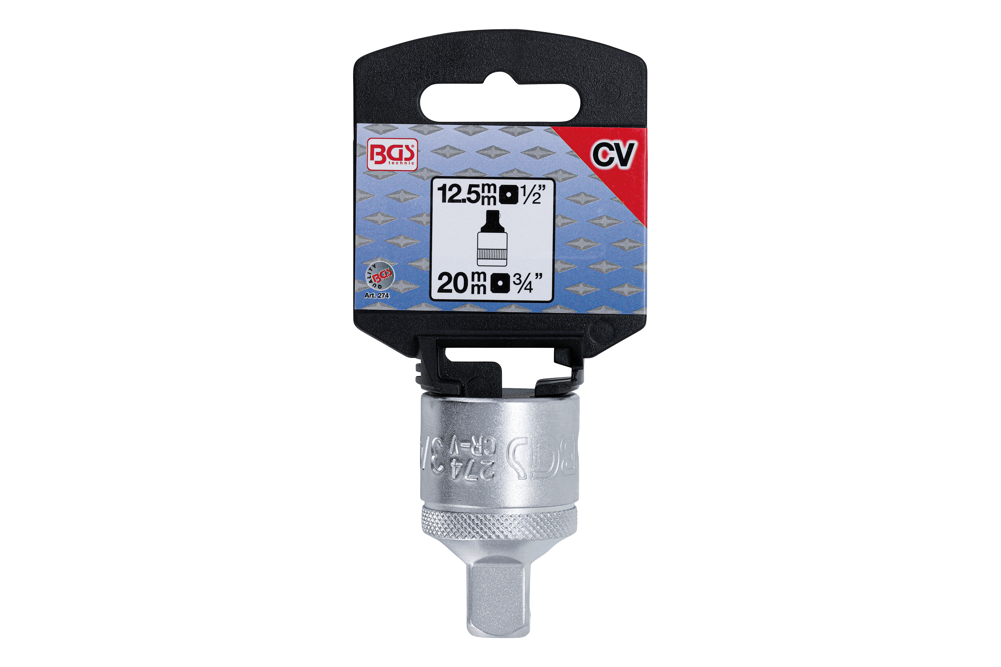 Redukce 3/4” vnitřní (samice) na 1/2” vnější (samec) - BGS 274