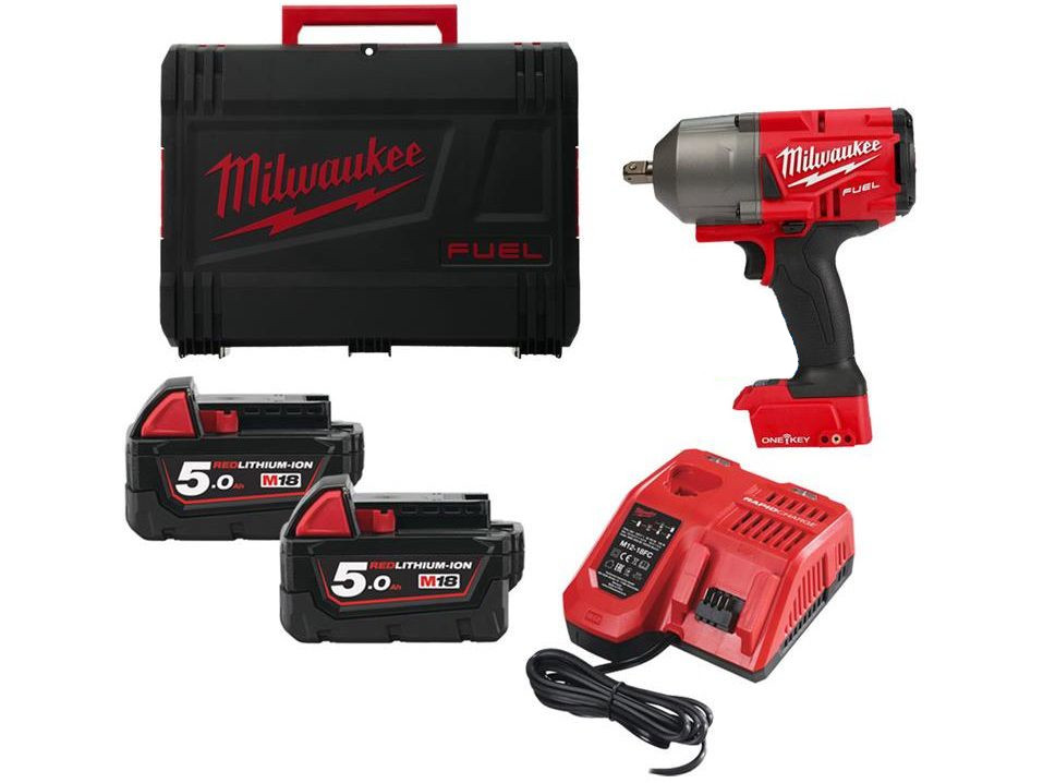 Aku rázový utahovák 3/4", 2x baterie 5.0 Ah, nabíječka - Milwaukee M18 ONE FHIWF34-502X