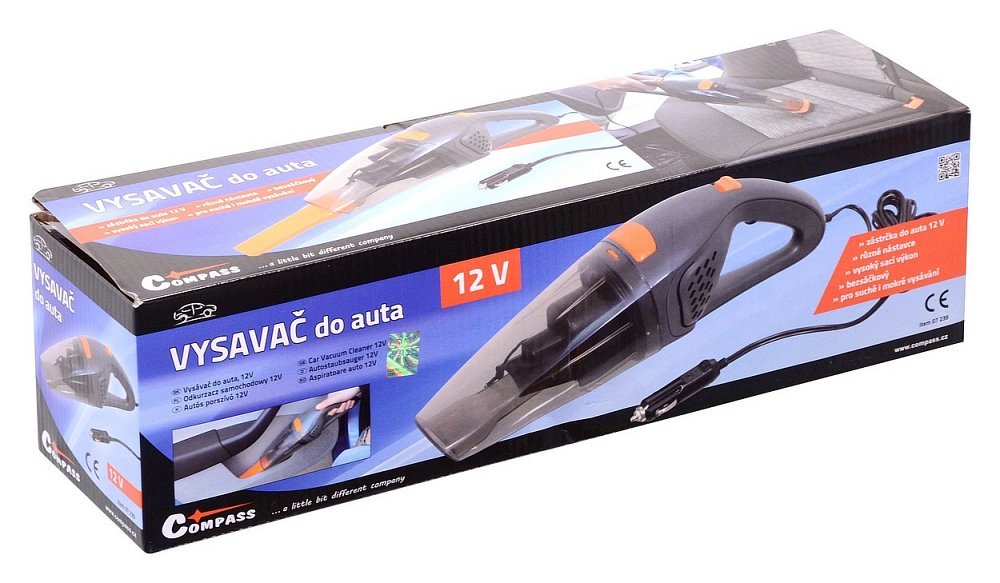 Vysavač do auta 12V, 3 hubice