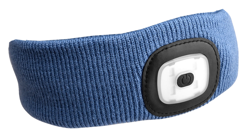 Čelenky s čelovkou 180 lm, nabíjecí USB, univerzální velikosti, různé barvy - SIXTOL Barva: modrá - Obrázek 4