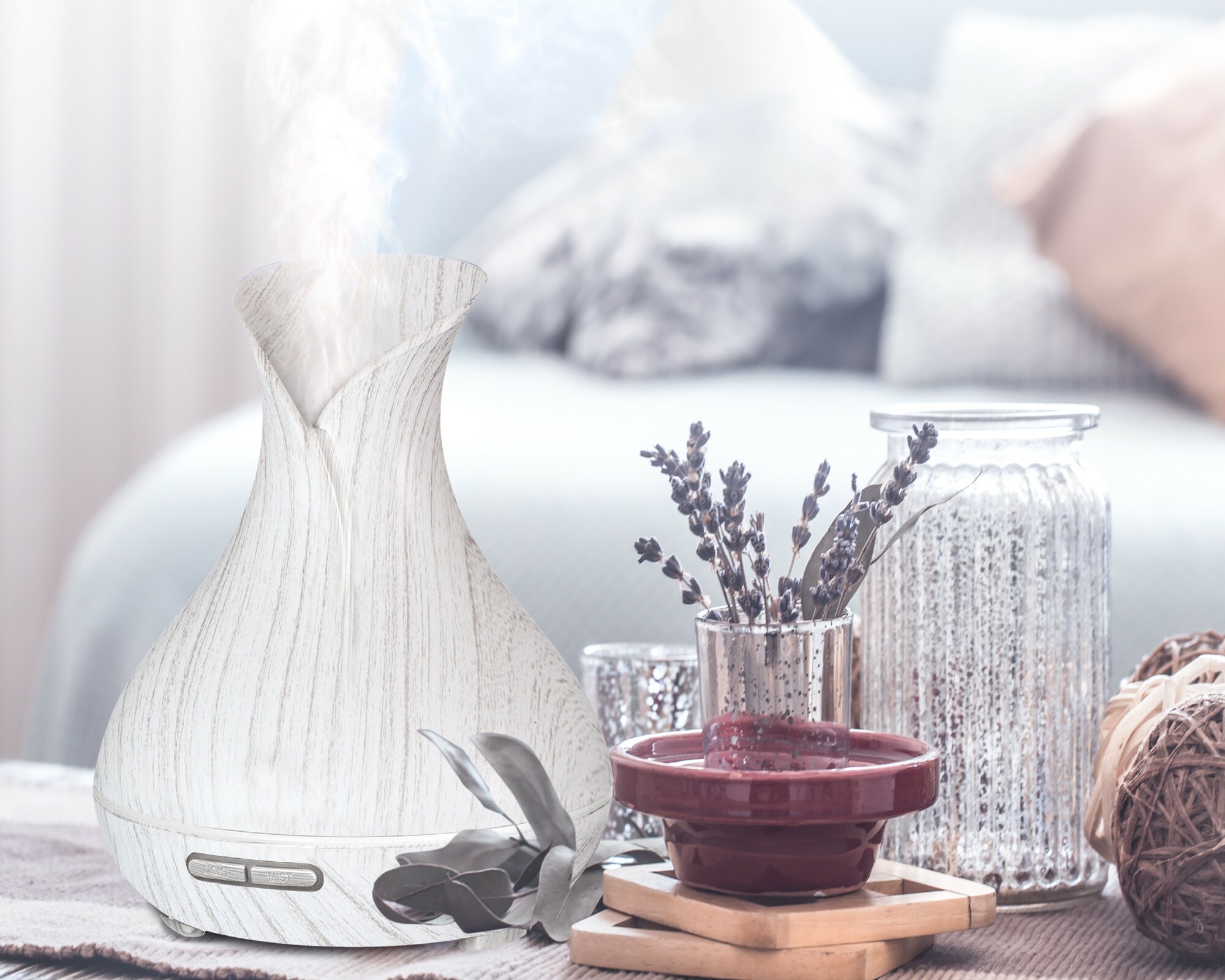 Aroma difuzér Vulcan 350 ml, bílé dřevo – SIXTOL