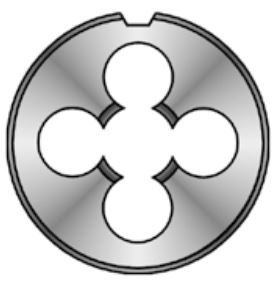 Závitová očka - čelisti HSS, levý závit, DIN EN 22 568, různé rozměry - Bučovice Tools Velikost: 12x1.75 mm