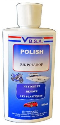 V.B.S.A. Přípravek pro čištění, renovaci a konečný finiš povrchů plastů, 250 ml - VBSA POL3-ROP