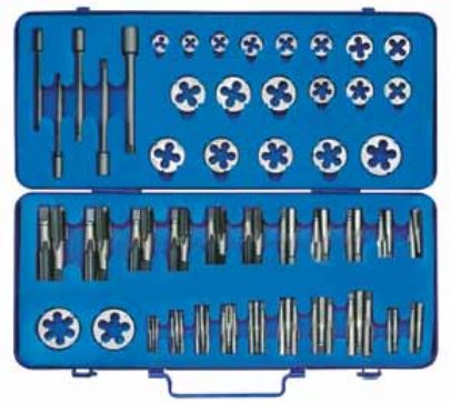 Závitníky a závitová očka M4 - M20x1,5, sada 47 dílů - Bučovice Tools