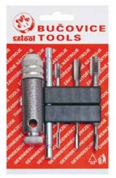Závitové bity M4 - M12 HSS se závitníkovou ráčnou, sada 7 ks - Bučovice Tools