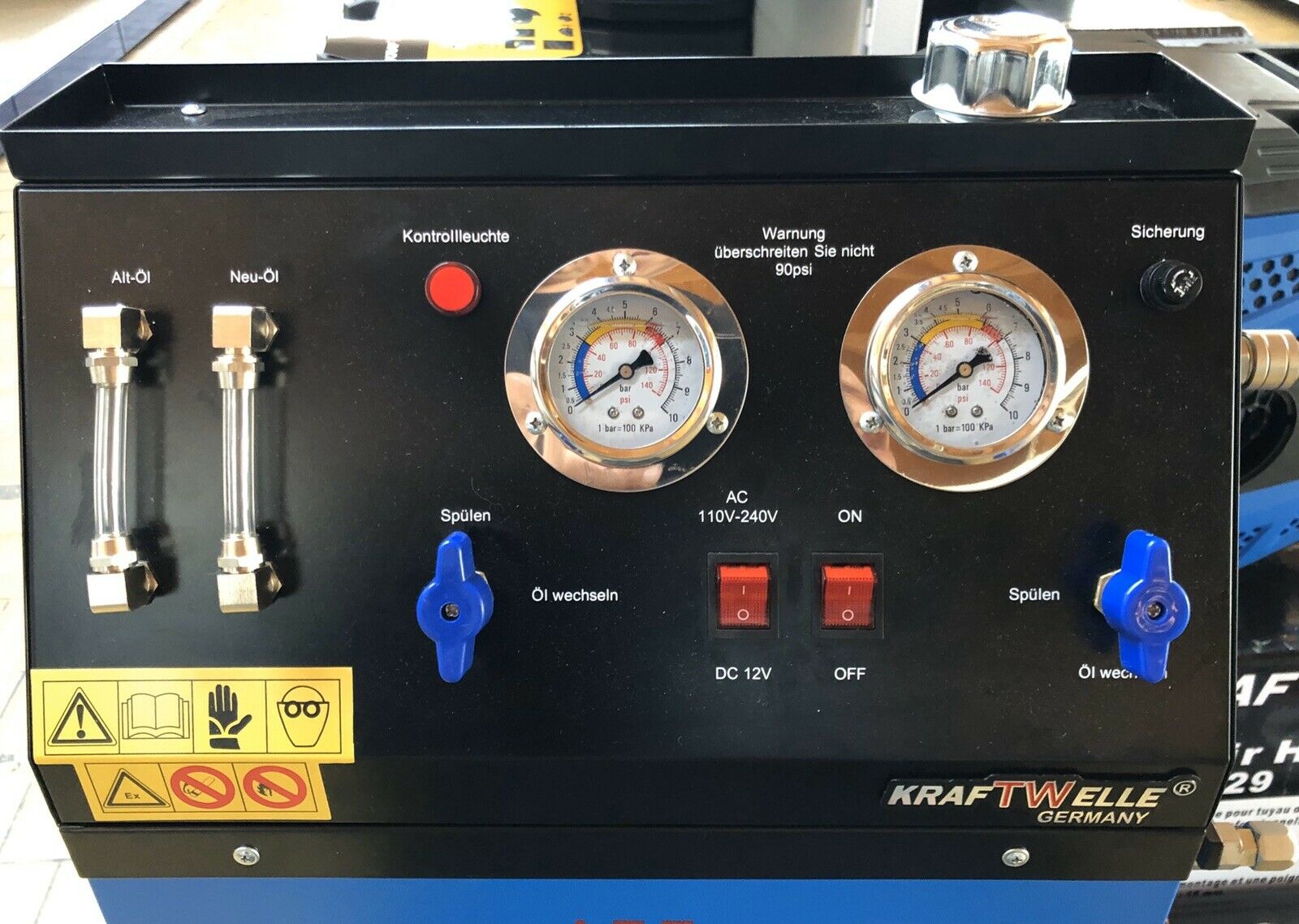Pneumatická plnička oleje ATF pro automatické převodovky, sada 23 adaptérů