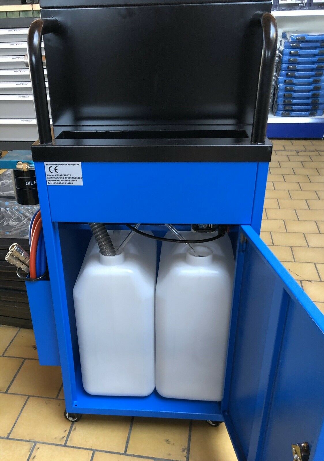 Pneumatická plnička oleje ATF pro automatické převodovky, sada 23 adaptérů