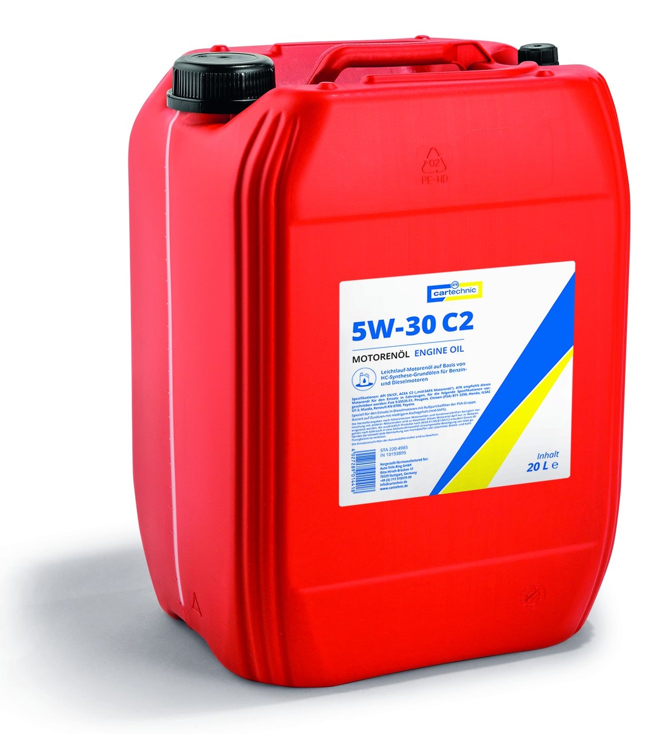 Motorový olej 5W-30 C2, pro koncern PSA, různé objemy - Cartechnic