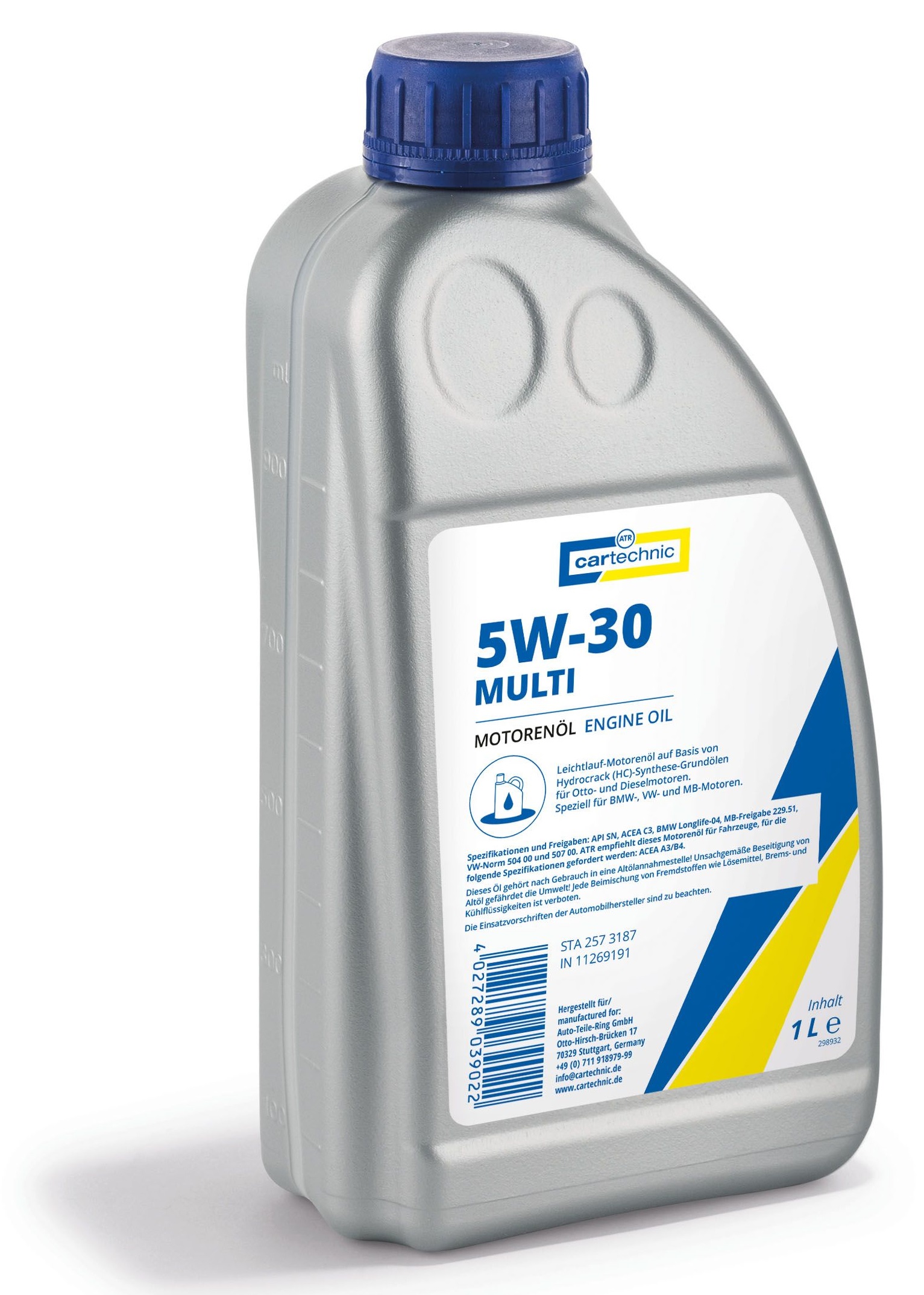 Motorový olej 5W-30 Multi, různé objemy - Cartechnic