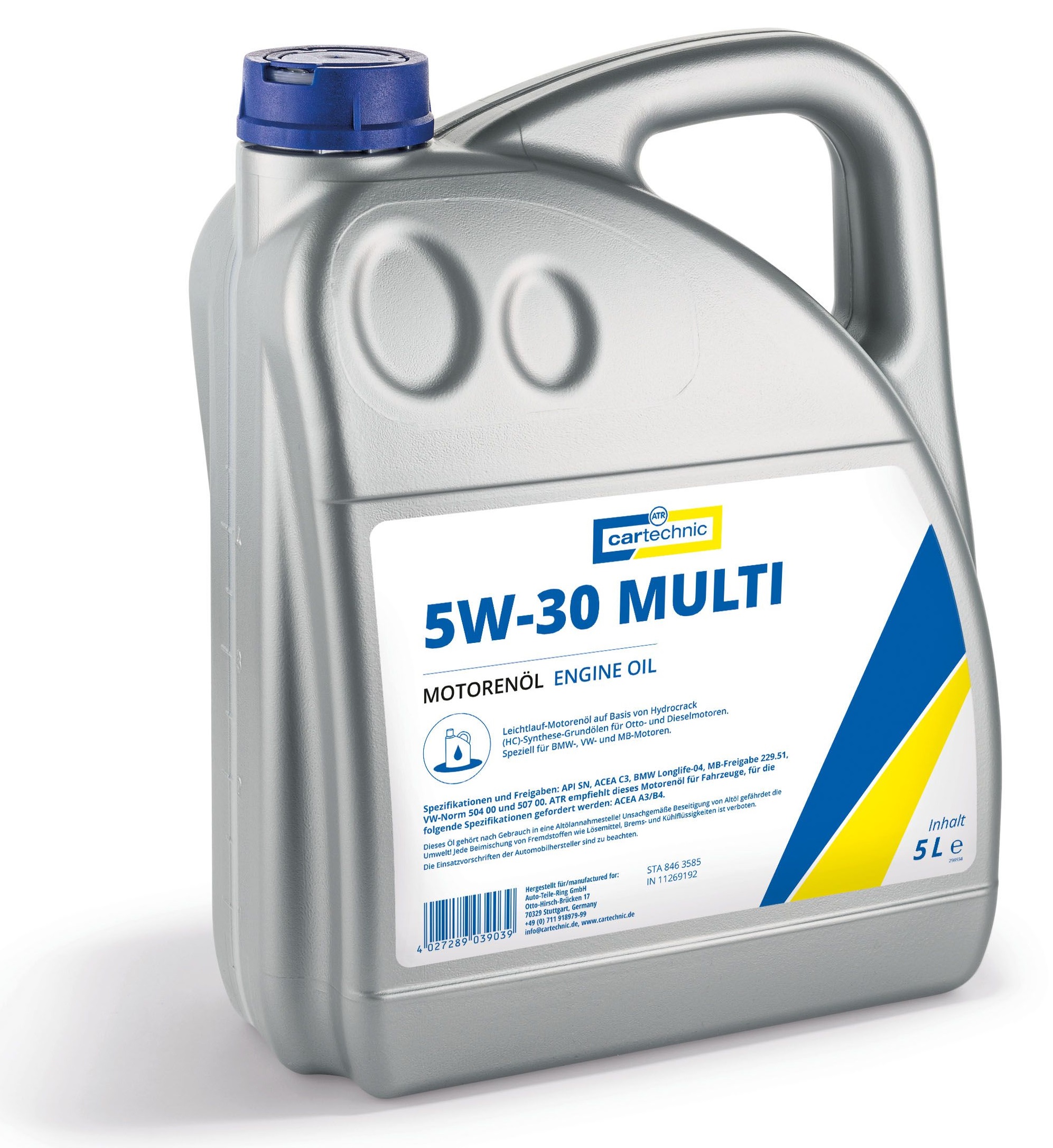 Motorový olej 5W-30 Multi, různé objemy - Cartechnic