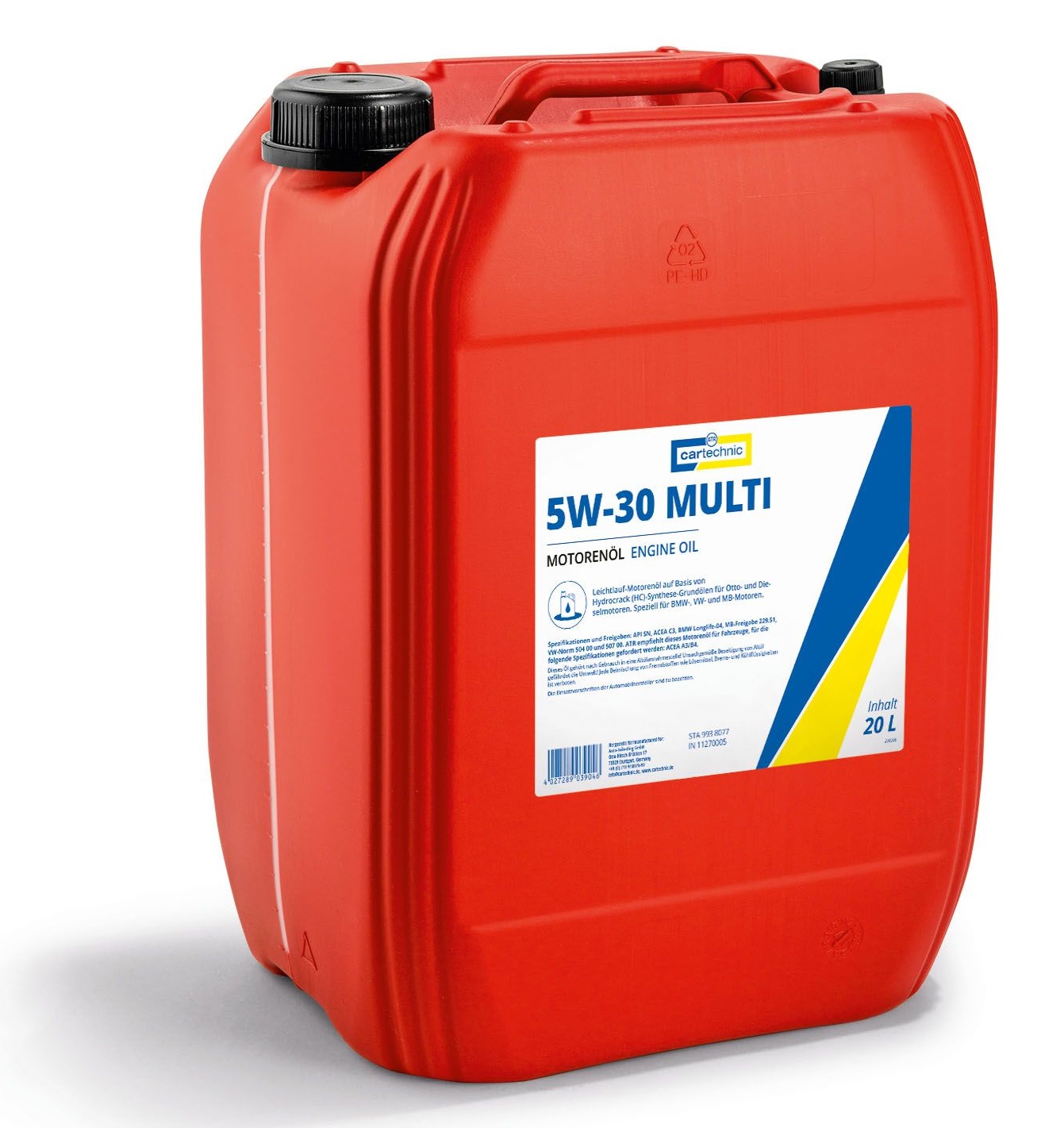 Motorový olej 5W-30 Multi, různé objemy - Cartechnic Objem: 20 L