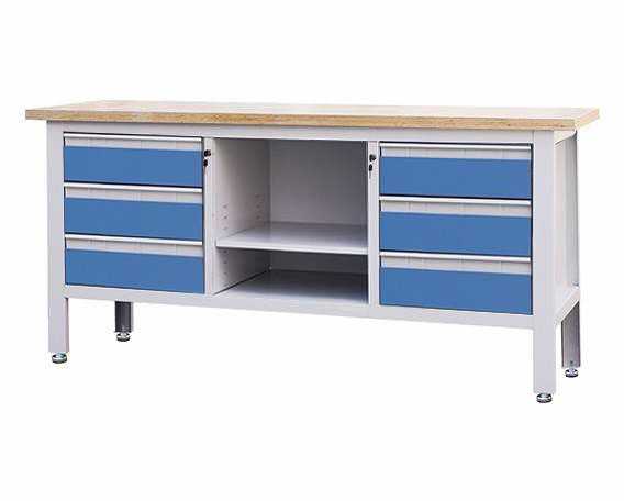 Dielenský ponk Procarosa PROFI61, 1690 x 600 x 865 mm, modrá farba