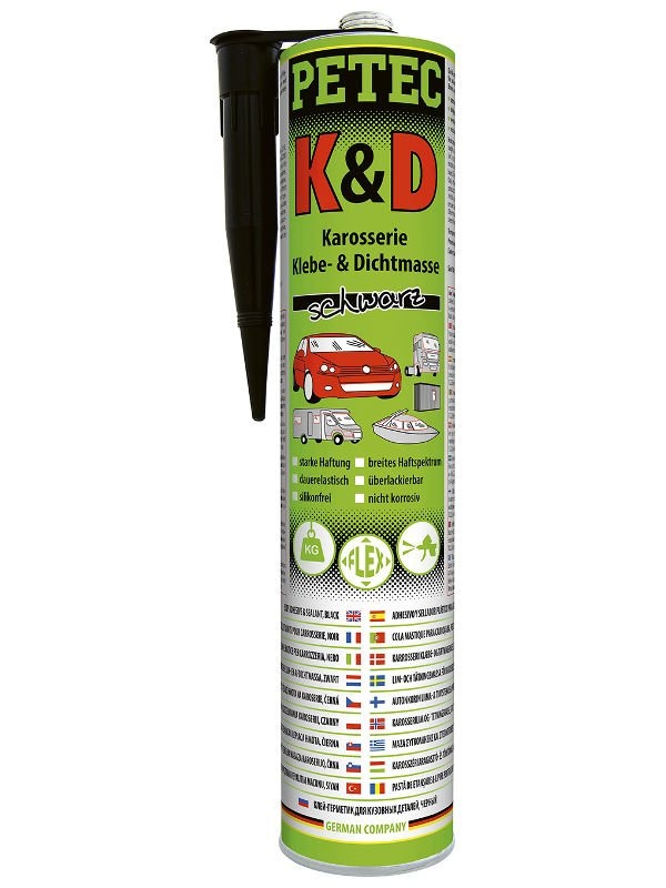 Karosářské těsnění/lepidlo černé, 310 ml - Petec