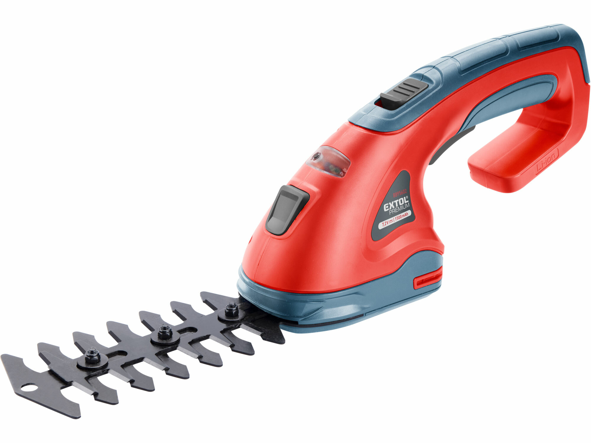 Aku nůžky na trávu a živé ploty, teleskopická násada a kolečka - EXTOL PREMIUM EX8895602