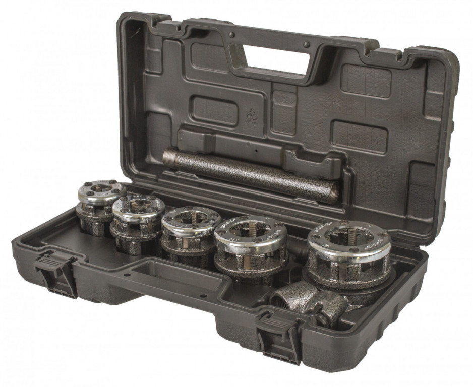 Ráčnové závitníky na trubky 3/8" - 1-1/4", sada 5 ks - HOTECHE