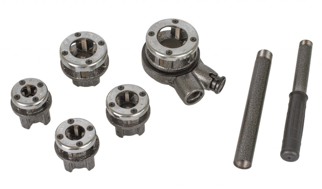 Ráčnové závitníky na trubky 3/8" - 1-1/4", sada 5 ks - HOTECHE